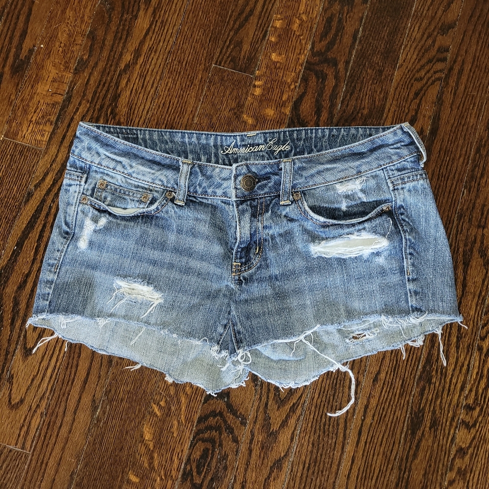 American Eagle Outfitters Distressed Jean Shorts, Size 8